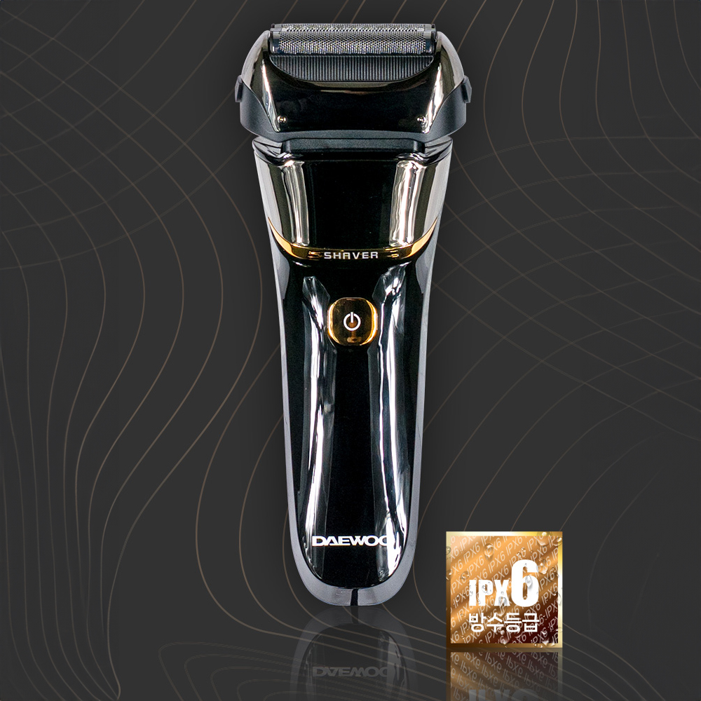 대우 휴대용 충전식 건습식 전기면도기 IPX6 방수 스윙 3중 플렉스 헤드 팝업트리머 - 상품 이미지