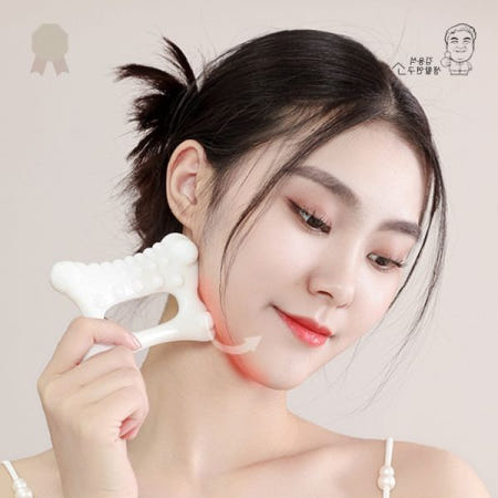 옥석 경락 마사지 도구 얼굴 목 어깨 등 전신 혈액 순환 촉진 피부 탄력 부종
