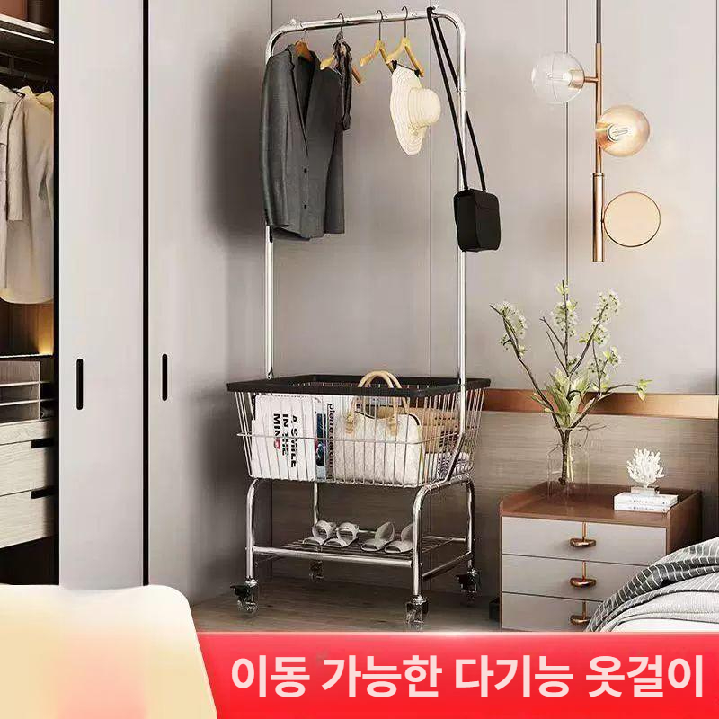 세탁방 트롤리 빨래방 카트 코인 바구니 운반용 이동식 보관함 세탁실 업소용 - 상세 이미지 2