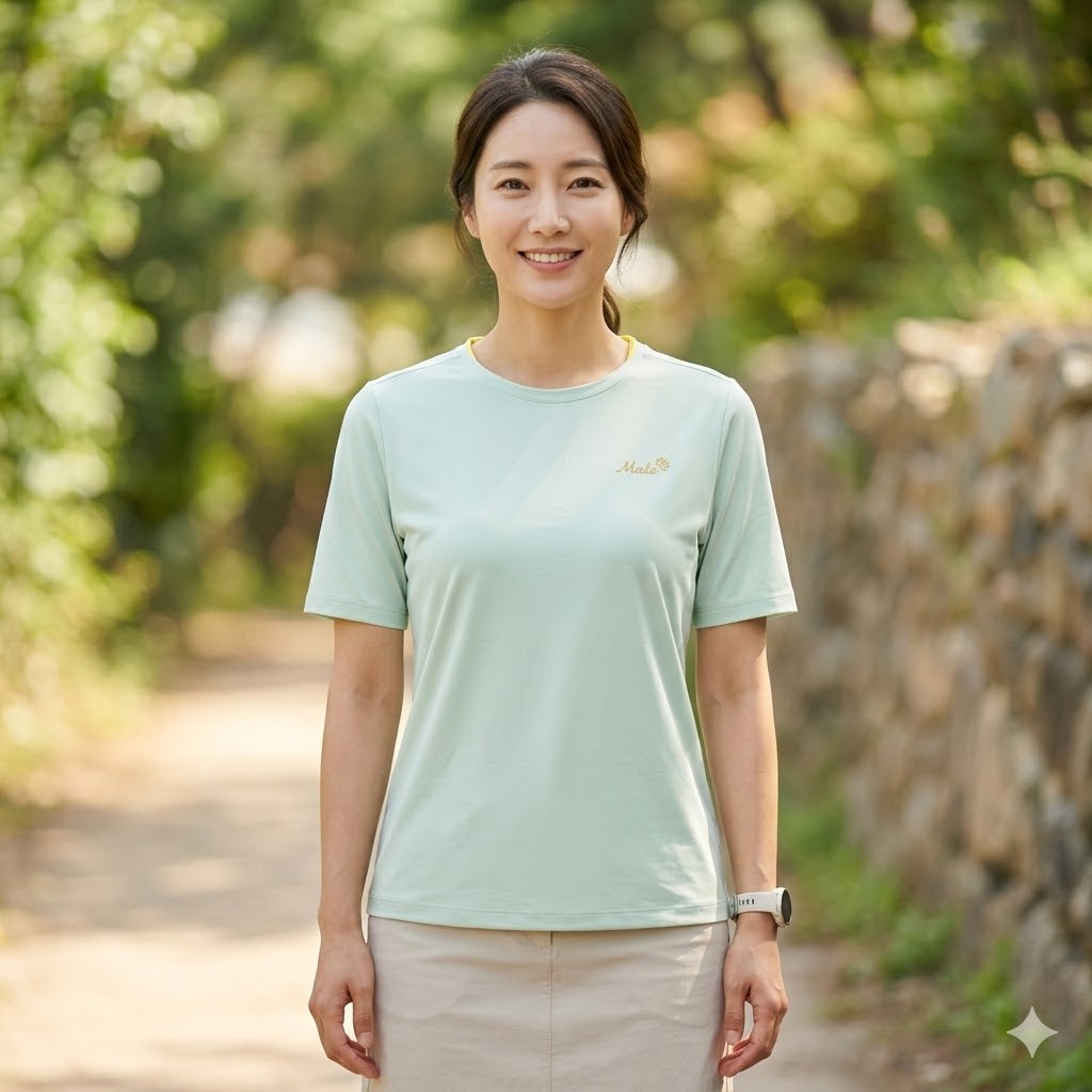 MILLET 밀레 여자 여름 아웃도어 캐쥬얼 데일리룩 냉감 등산 반팔티셔츠 - 상품 이미지