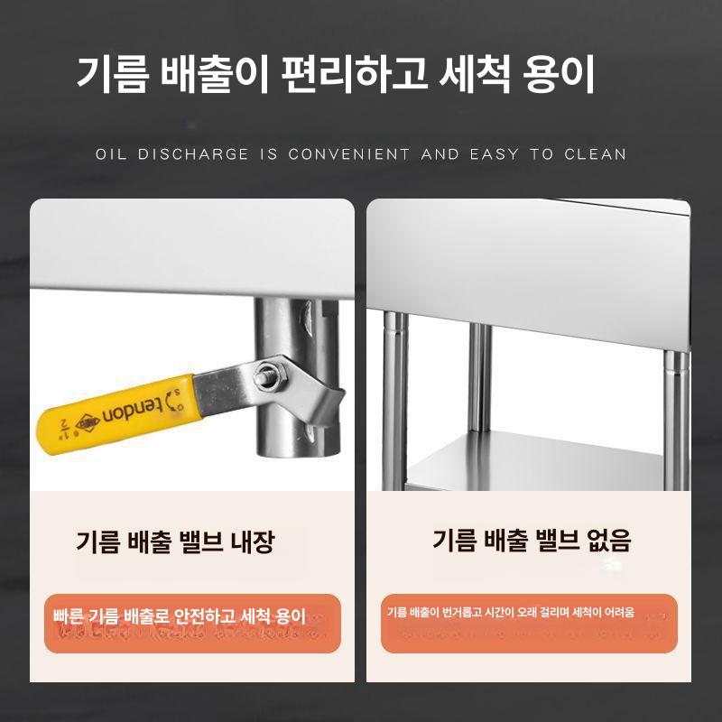 튀김기 전기 업소용튀김기 2구 대용량 치킨 감자튀김 어묵 전문점용 스테인리스 스틸 재질 수직형 12 보관판 - 상세 이미지 4