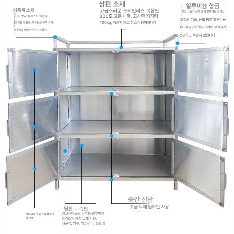 철재 좁은현관 수납장 현관 사무실 스테인리스 방수 틈새 4단 길이65높이113 조립식 - 상세 이미지 4