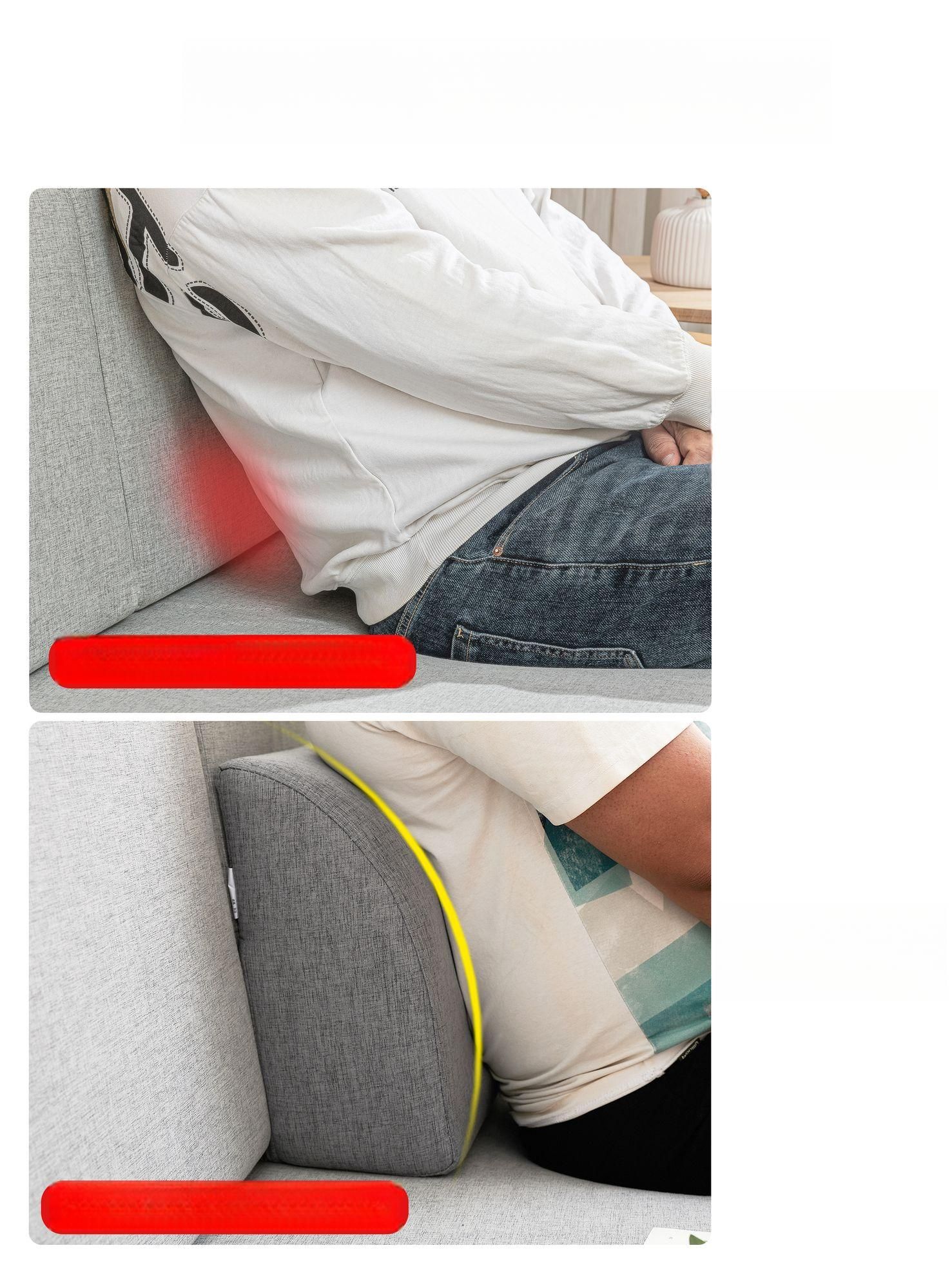 등쿠션 등받이 단단한 삼각 허리 고밀도 스폰지 소파 곡선 완화 지지대 벽면 - 상세 이미지 3