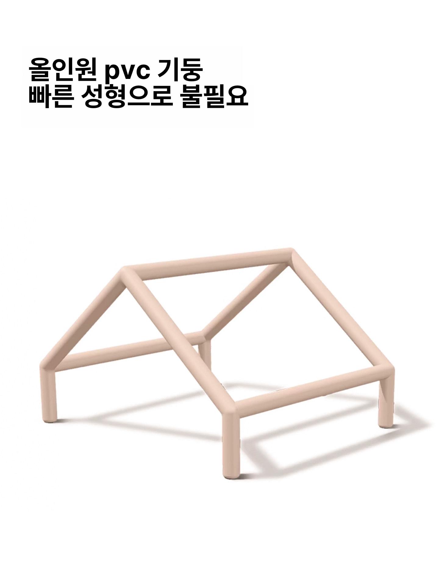 마운틴하이커 캠핑 에어텐트 6 3 캐빈형 대형 4인용 6인용 사계절 리빙쉘 화목난로 [굴뚝 개방 포함] 카키 - 상세 이미지 4