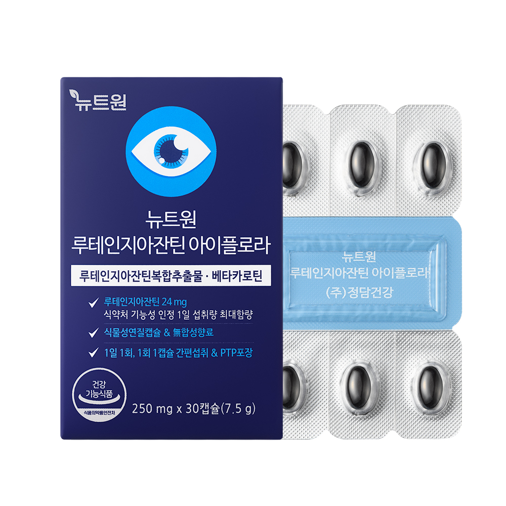 뉴트원 루테인지아잔틴 아이플로라 베타카로틴 눈건강 눈영양제 30캡슐, 1개 - 상품 이미지