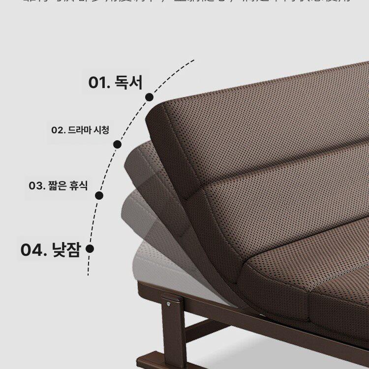 1인용 간편침대 손님용 베드 수납형 싱글 좌식 안락 경량 간이침실 - 상세 이미지 4