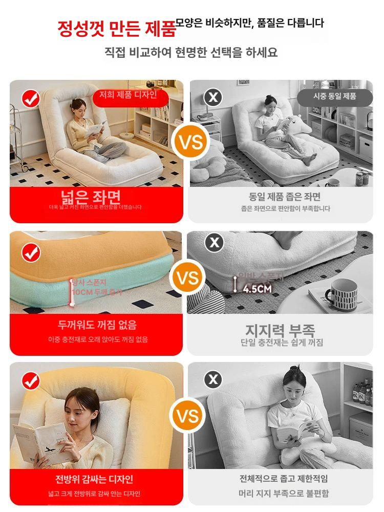 접이식 매트리스 1인용 폴딩 소파베드 원룸 자취생 간이침대 수면매트 - 상세 이미지 3