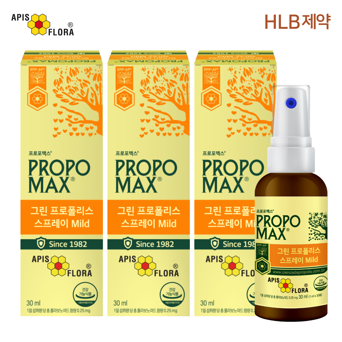 아피스플로라 프로포맥스 그린 프로폴리스 스프레이 마일드 30ml, 3개 - 상품 이미지