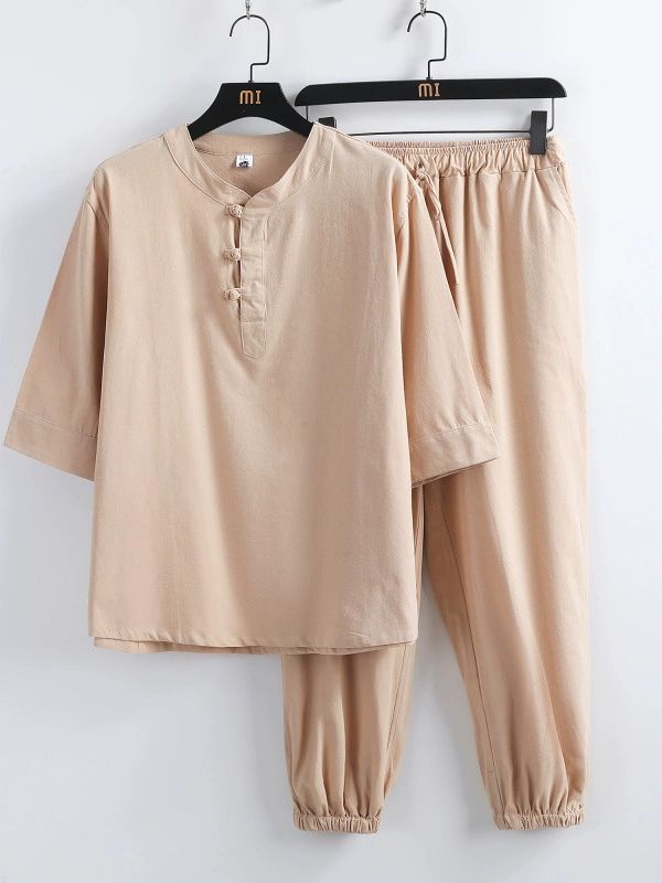 찜질복 숯가마 마사지복 세트 황토 상하 찜질방 다크네이비 세트 M(40-52.5kg) - 상세 이미지 2