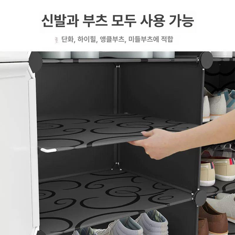 간이 신발장 야외 학원 현관 정리대 사무실 숙소 문옆 슬리퍼 보관함 수납 - 상세 이미지 5