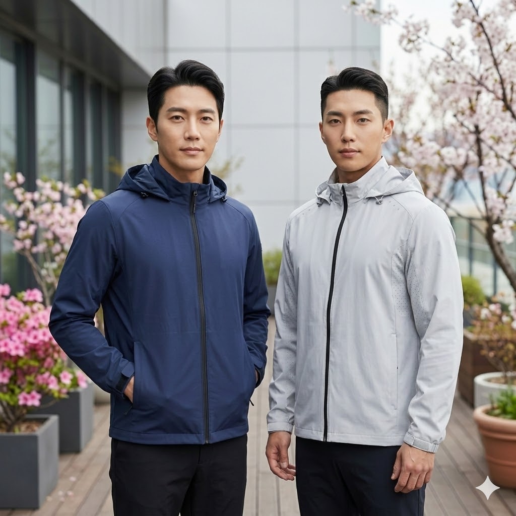 MILLET 밀레 남성 간절기 아웃도어 방풍 우븐 스판 경량 바람막이 등산자켓 - 상세 이미지 2