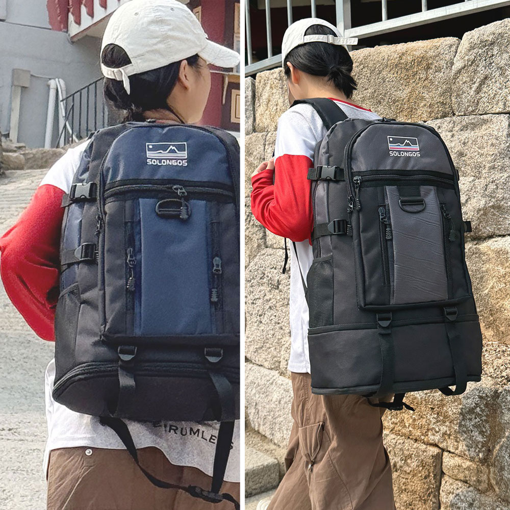 확장형 대형 등산 배낭 트레킹 산행 백패킹 차박 캠핑 아웃도어 여행용 레져 스포츠 백팩 - 상품 이미지