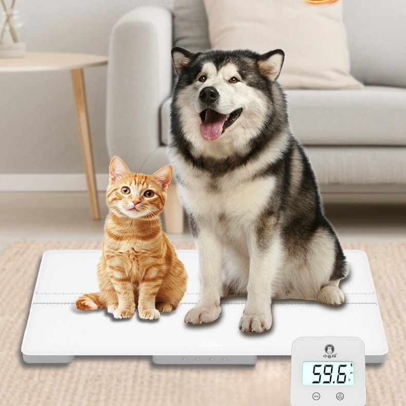 대형견 체중계 강아지 반려동물 대형 전자저울 화이트 300kg측정 980x500x70mm - 상세 이미지 3