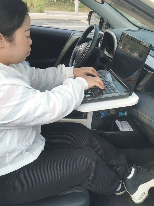 조수석 테이블 차량용 노트북 거치대 독서대 트레이 자동차 앞좌석 랩탑 - 상세 이미지 2