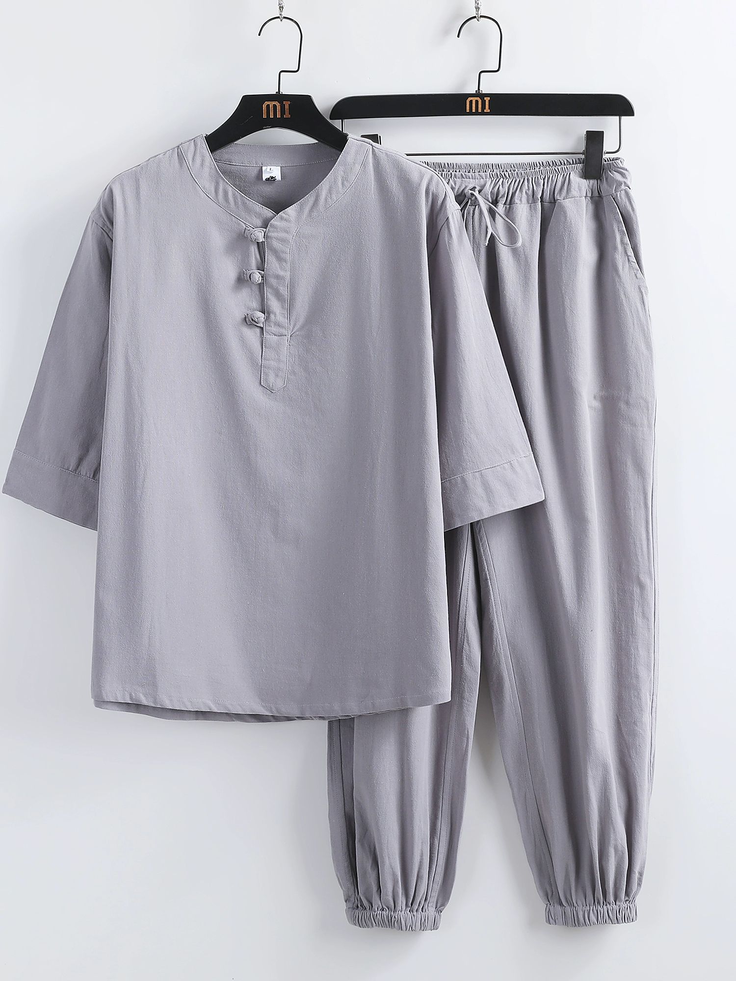 찜질복 숯가마 마사지복 세트 황토 상하 찜질방 다크네이비 세트 M(40-52.5kg) - 상세 이미지 5