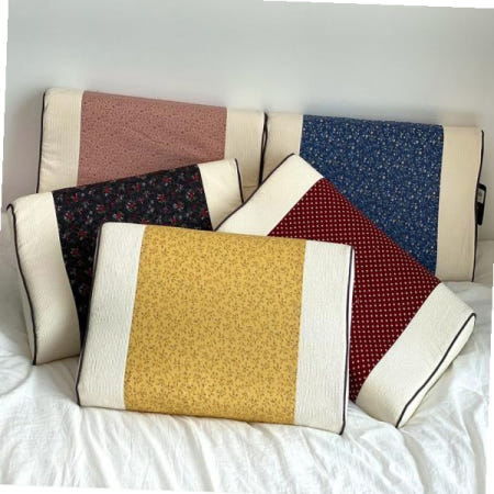 기능성베개 잠이 편한 꽃나염경추 메모리폼 푹신한 기능성 베개