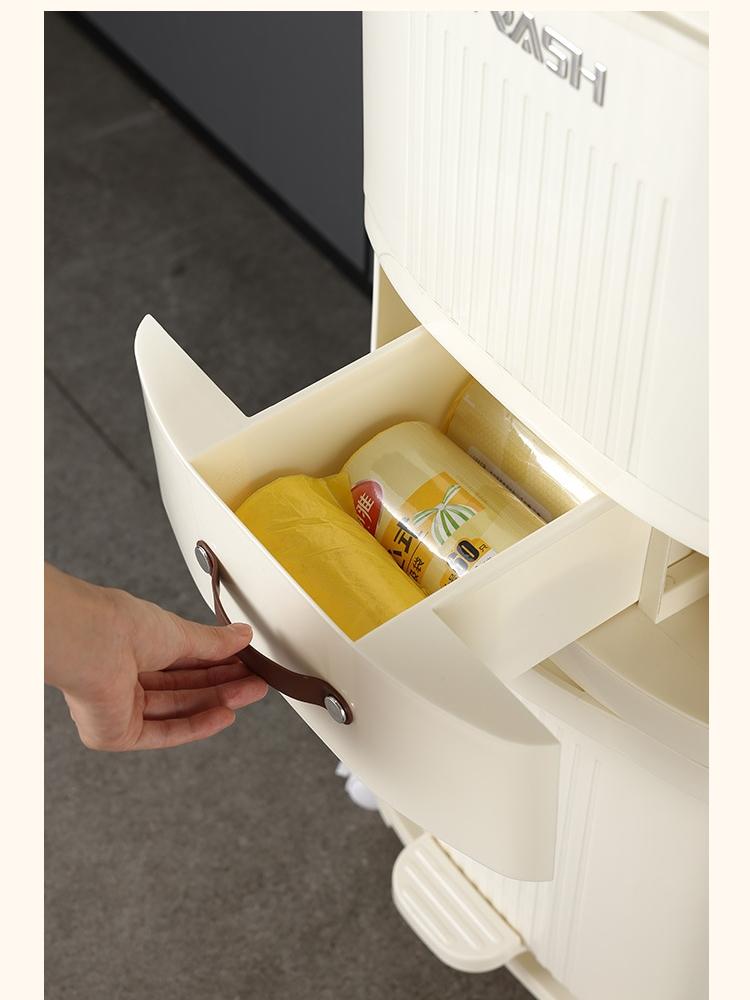 슬림 수거함 틈새 분리수거 원룸 실내용 공간절약 쓰레기통 수납형 재활용 - 상세 이미지 5