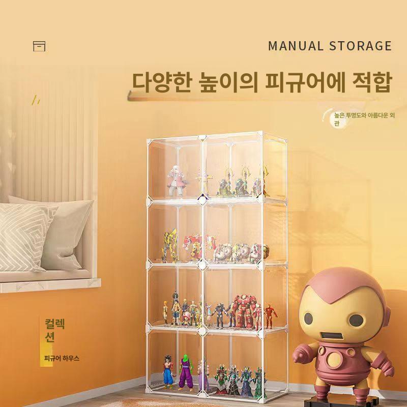 피규어 진열장 플라스틱 아크릴 전시케이스 장식장 미니어처 쇼케이스 - 상세 이미지 2