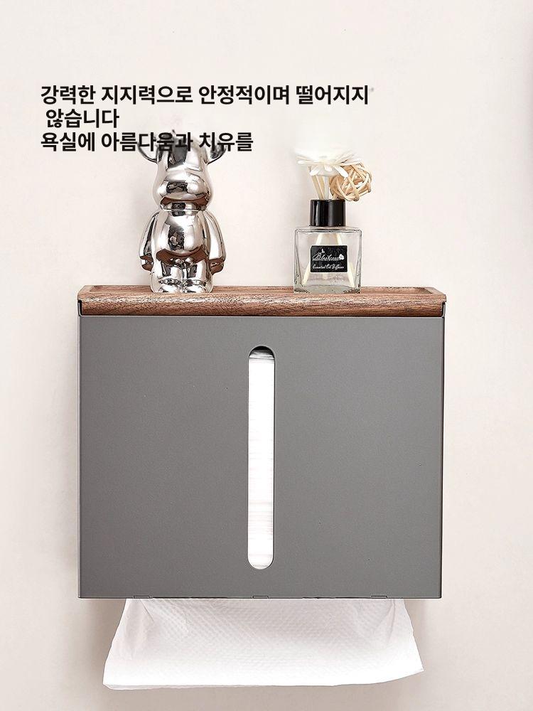화장실 핸드 타올 디스펜서 케이스 벽걸이형 각티슈 드라이셀 대용량 일회용 주방 위생 종이 - 상세 이미지 4
