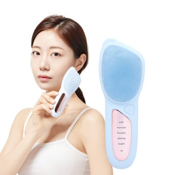 르미쉬 실리콘 브러시 온열 진동클렌저 모공클렌저 세안기 스카이블루 - 상품 이미지