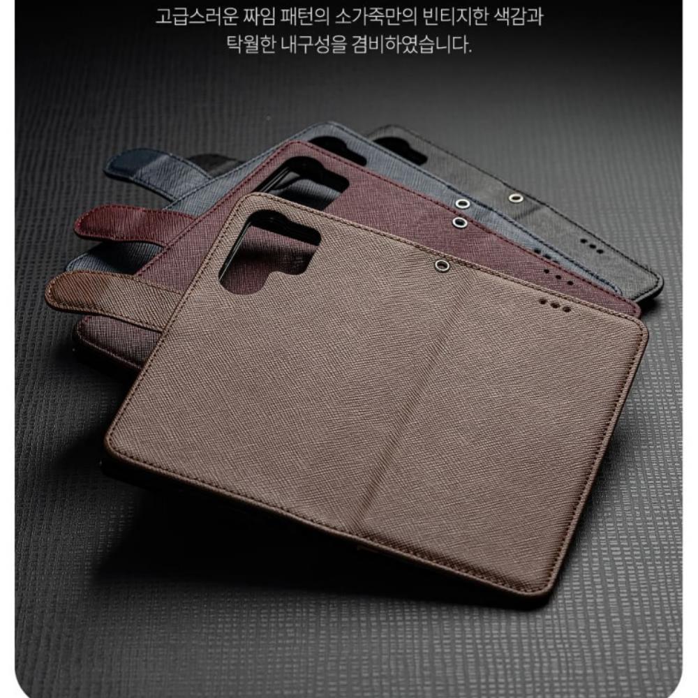 소가죽 지갑 케이스 라모스 레드, 갤럭시S25엣지 SM-S937N - 상세 이미지 3