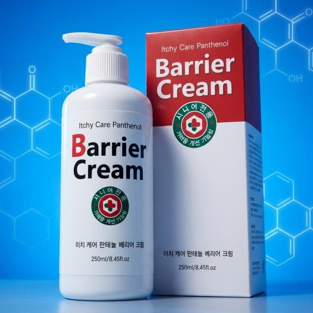 화도 기능성 판테놀 베리어 크림 250ml 속건조 시니어 보습 크림 이미지 7