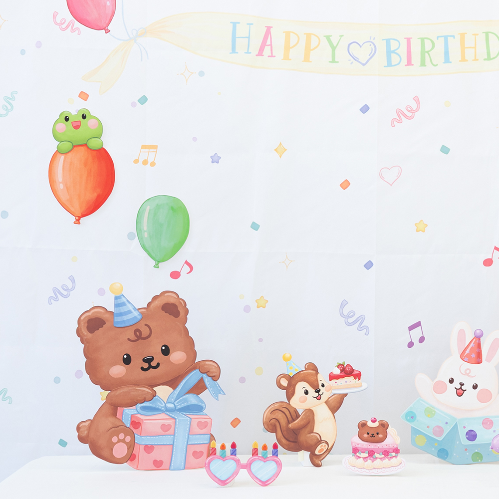 [미소쌤] 파티프렌즈 생일파티 세트 생일현수막 올인원 어린이집 포토존 환경구성 가랜드 용품 이미지 6