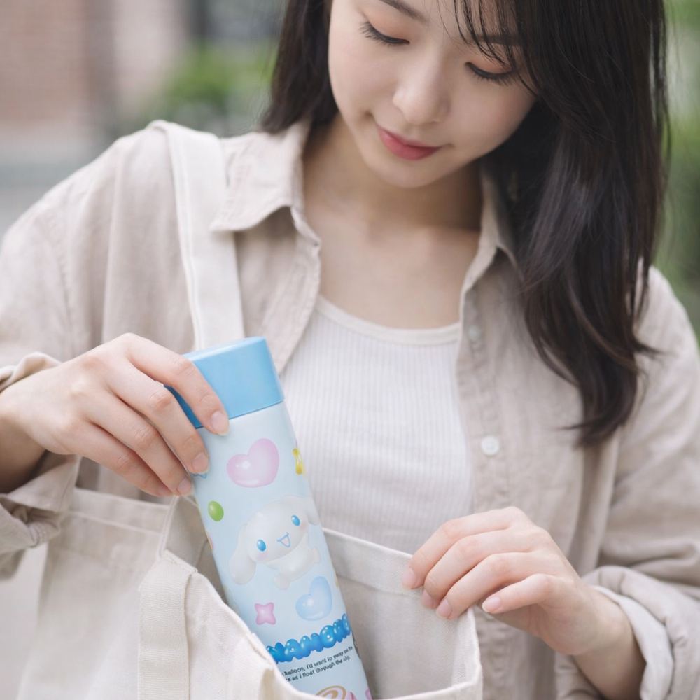 산리오 캐릭터 퍼피벌룬 스텐 머그보틀 160ml, 시나모롤 이미지 6