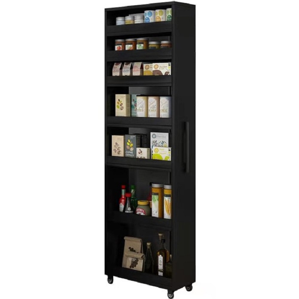 틈새 화이트 홈카페장 냉장고 50X20X120CM 선반 자체 부엌 펠릿 수납장 팬트리 패널 팬트리장 키큰 업소용 사이드 다용도 - 상세 이미지 2