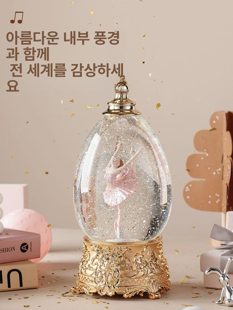 회전목마 스노우볼 뮤직 오르골 고급 이벤트소품 멜로디 무브먼트 밴드 선물 발레소녀 이미지 6