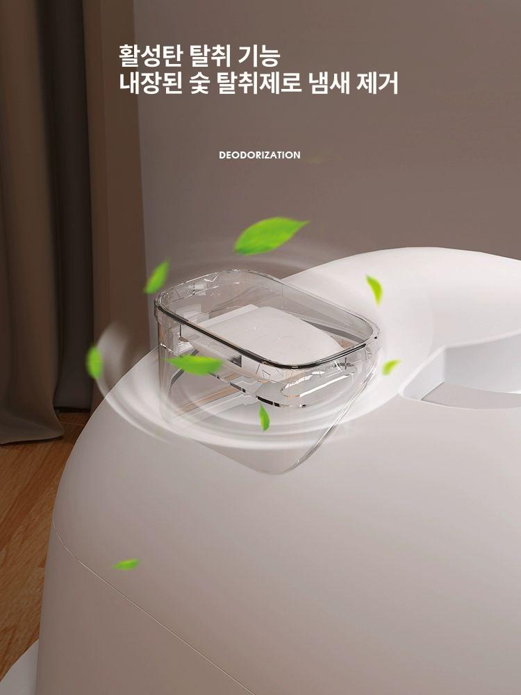 대형 고양이 화장실 밀폐형 청색 슈퍼코팅 평판형 배변통 후드형 - 상세 이미지 4
