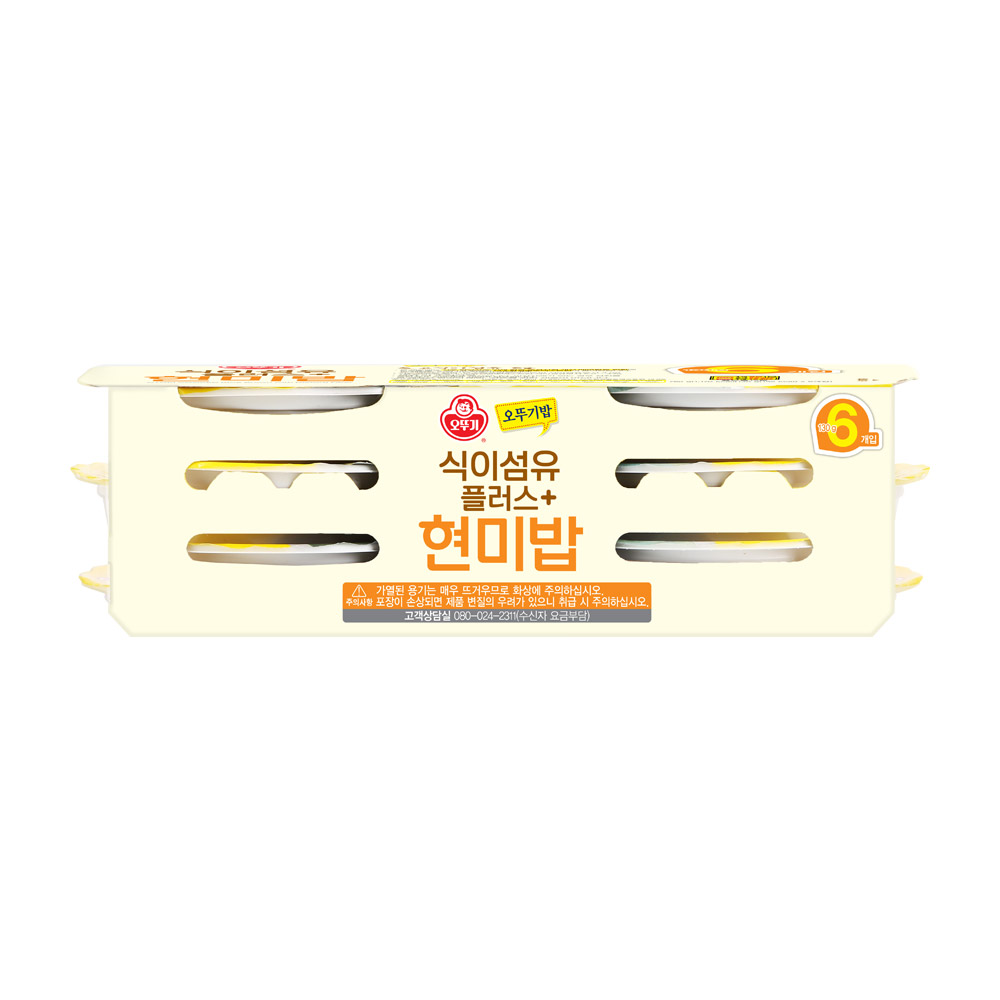 오뚜기 오뚜기밥 식이섬유플러스 현미밥 130g, 6개 - 상품 이미지