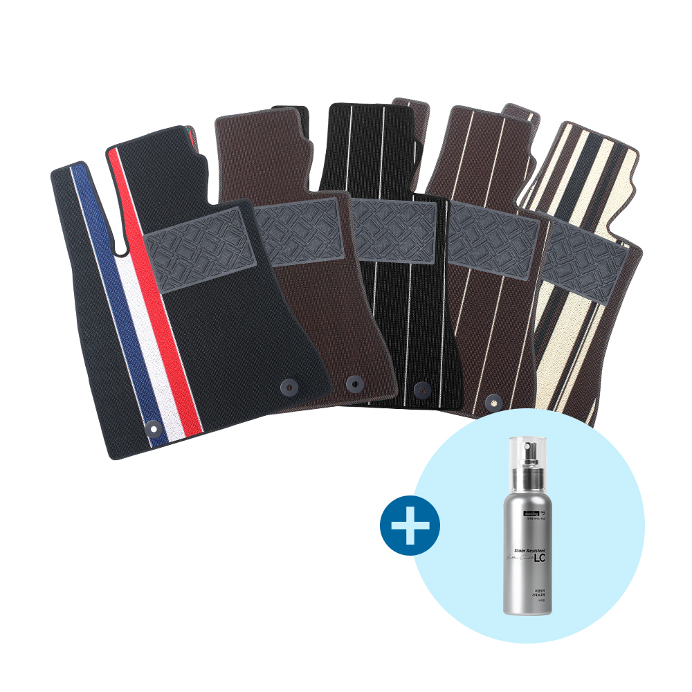 디테일링 자동차 코일매트 차량용 바닥 씬 카매트 발판 운전석 올블랙+가죽보호제 100ml - 상세 이미지 5