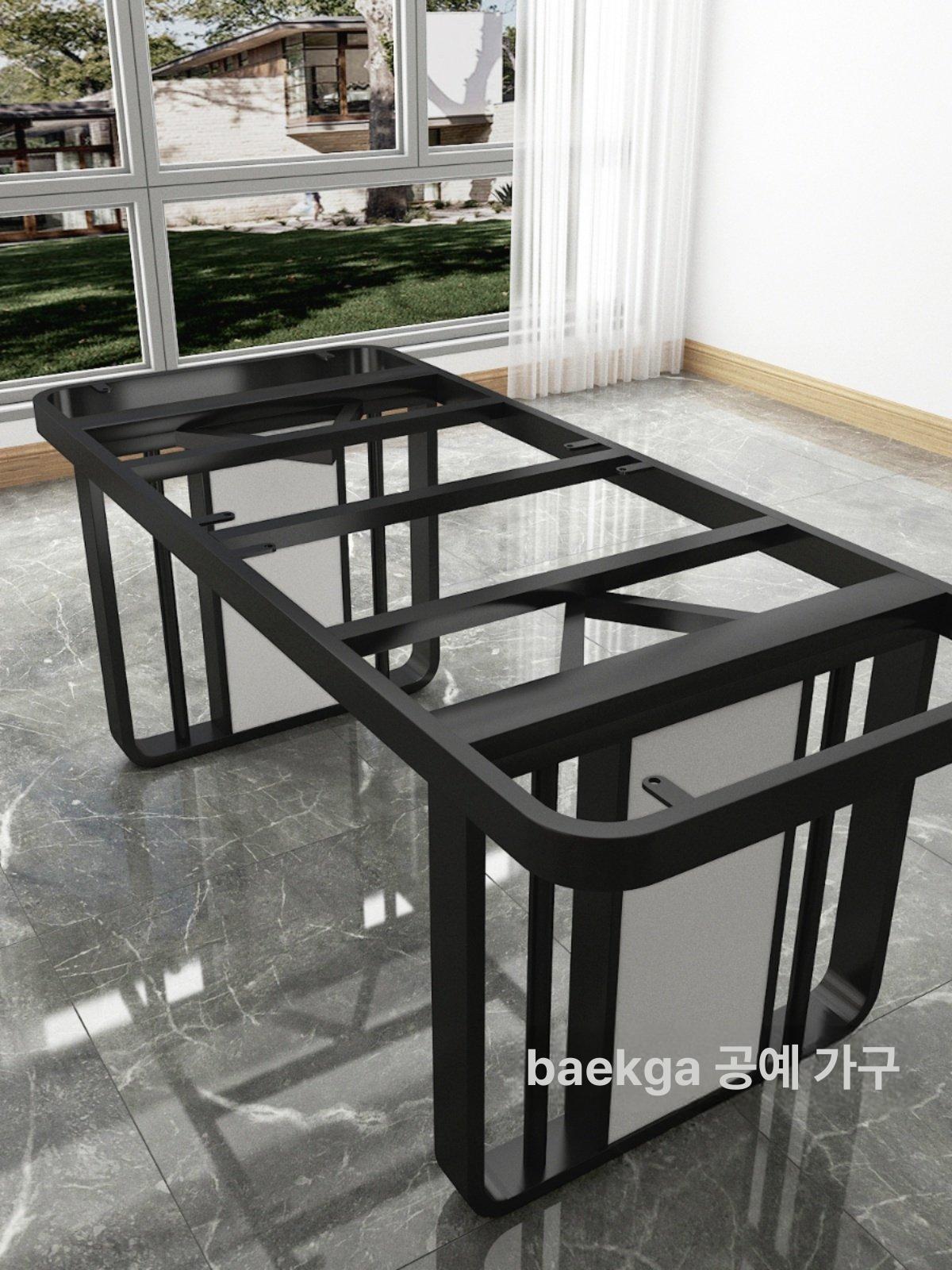 테이블 다리 교체 금색 가구발 프레임 탄소강골드 140x80cm - 상세 이미지 3