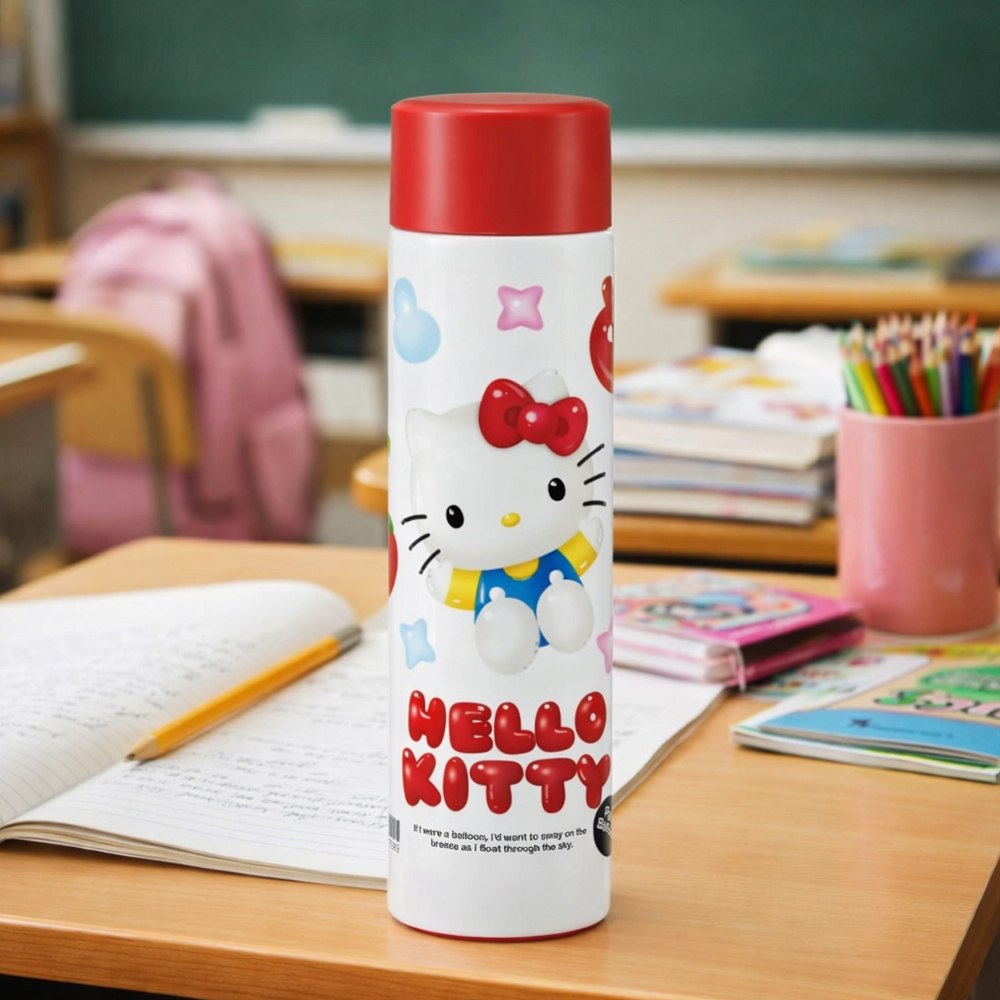 산리오 캐릭터 퍼피벌룬 스텐 머그보틀 160ml, 헬로키티 - 상품 이미지