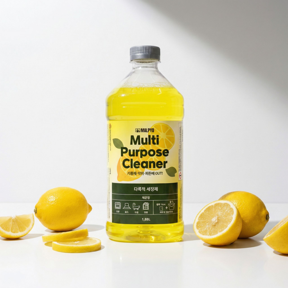 말표 다목적세정제 레몬 1.9L 화장실 청소 강아지 냄새제거 탈취제 후드 기름때 주방 - 상품 이미지