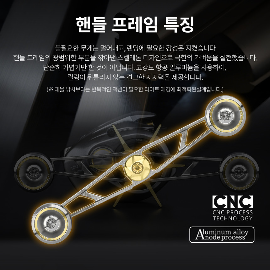 고맥서스 더블 핸들 릴튜닝 25 스티레 아드미라 베이트릴 핸들 AH-A24 AIR 고멕서스 이미지 6