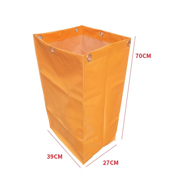 접이식 세탁물 카트 청소용 천가방 커버 교체 객실 린넨 70cm 화이트 클라우드 옐로우 천공 버클 - 상품 이미지