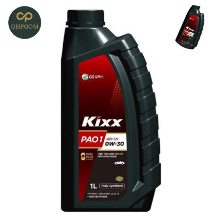 [오품] 합성 엔진오일 Kixx PAO 1 SN 0W 40 1L 가솔린/디젤/LPG 1EA