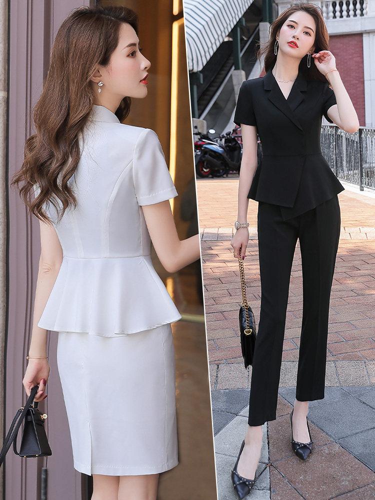 코디네이터 유니폼 간호복 정장 병원 상담실장 블랙 수트 + 블랙 바지 S - 상세 이미지 4