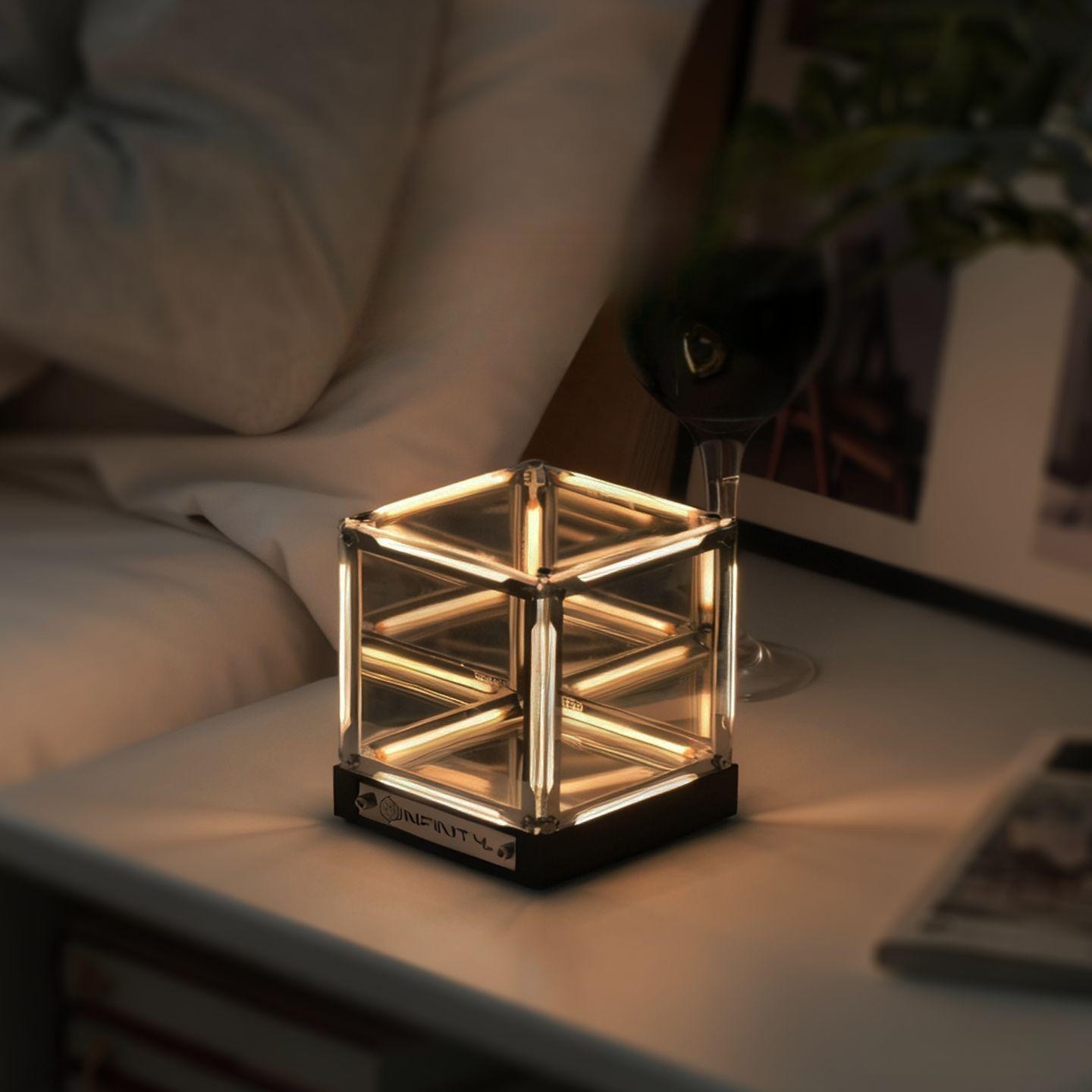 infinity 컴퓨터 책상 큐브 게이밍 무드등 램프 led 게임 인피니티 데스크 룸 - 상품 이미지