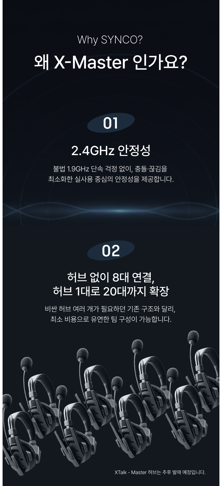 SYNCO Xtalk Master XM1 1구 무선 헤드셋 인터콤 시스템 싱코 마스터