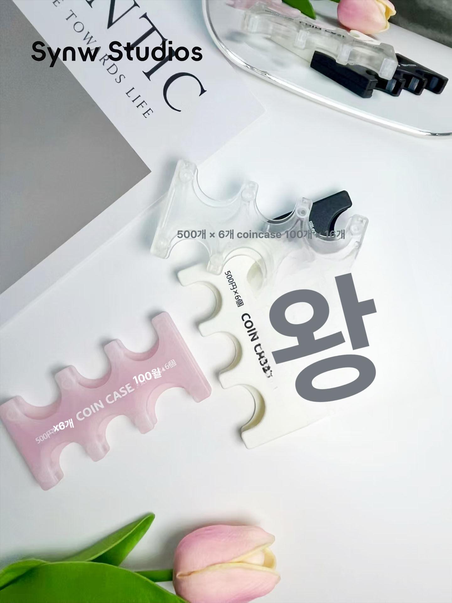 미국동전지갑 돼지 여행동전클립 저금통 쇼핑 보관 블루 투명 카드 홀더 - 상세 이미지 3