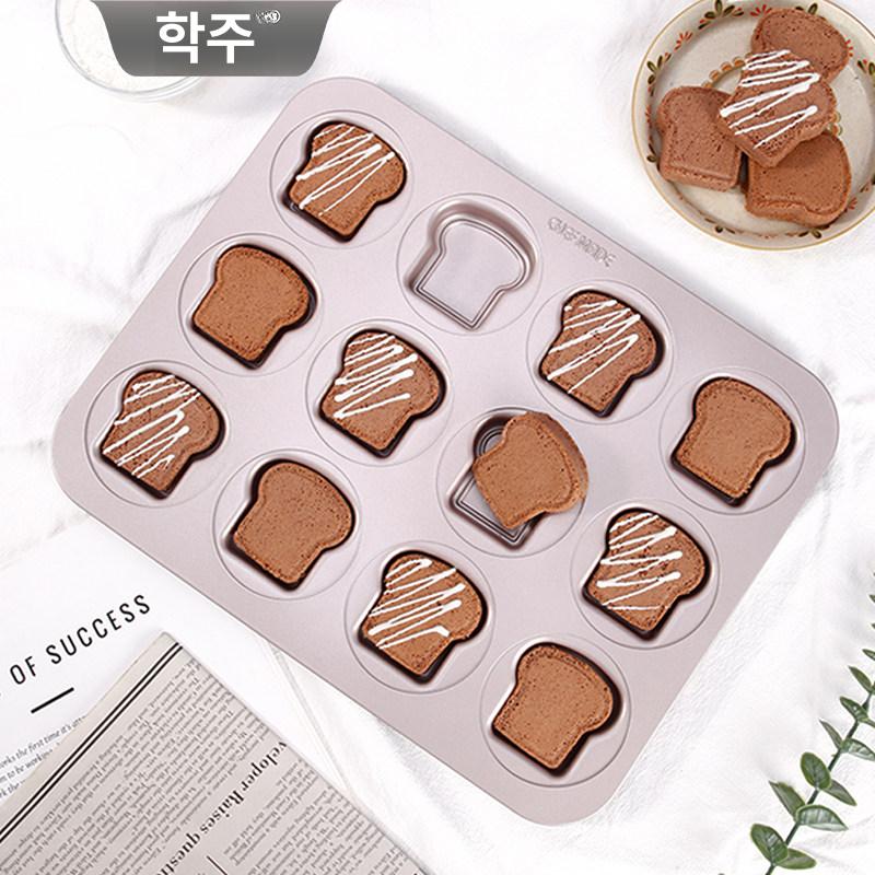 미니 사각 토스트 케이크 몰드 입체적 빵틀 논스틱 간편한 분리 베이킹 버터떡 틀 세척 용이 - 상세 이미지 2