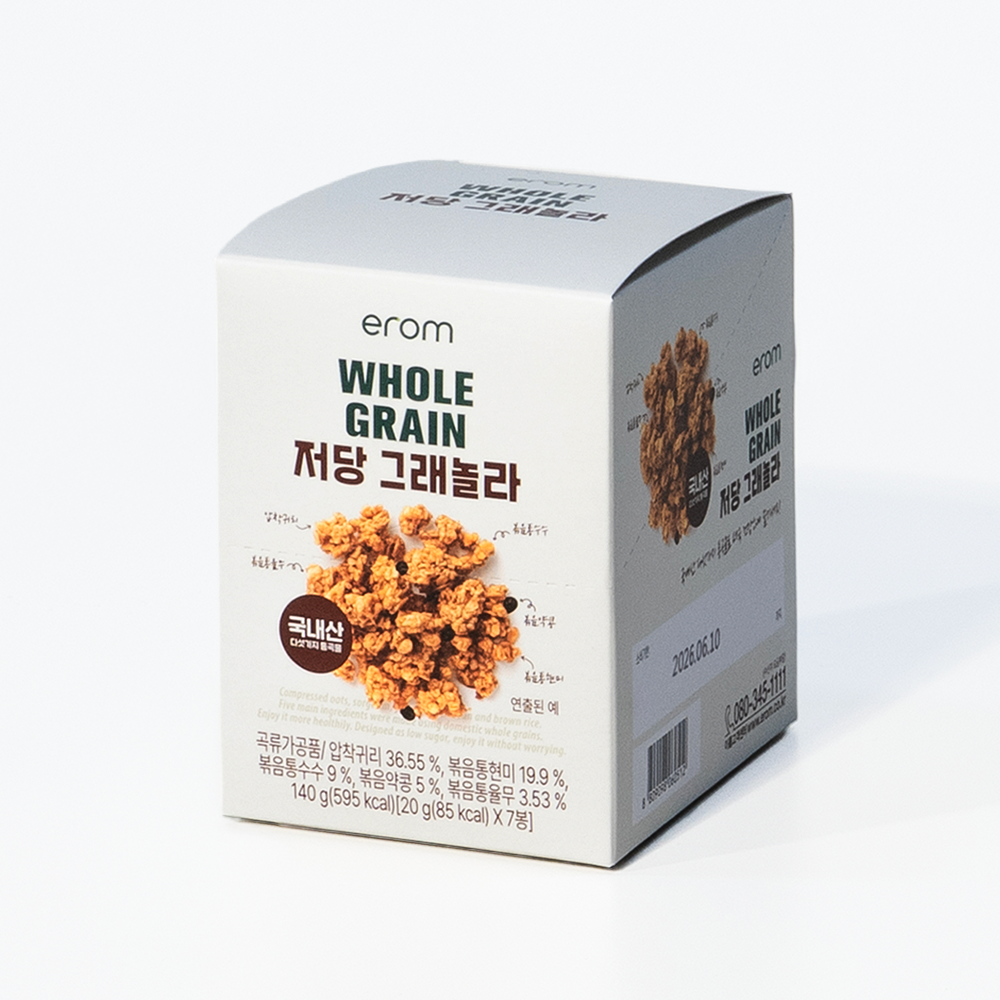 홀그레인 저당 그래놀라 그릭요거트토핑 귀리 씨리얼 140g, 3개 - 상세 이미지 5