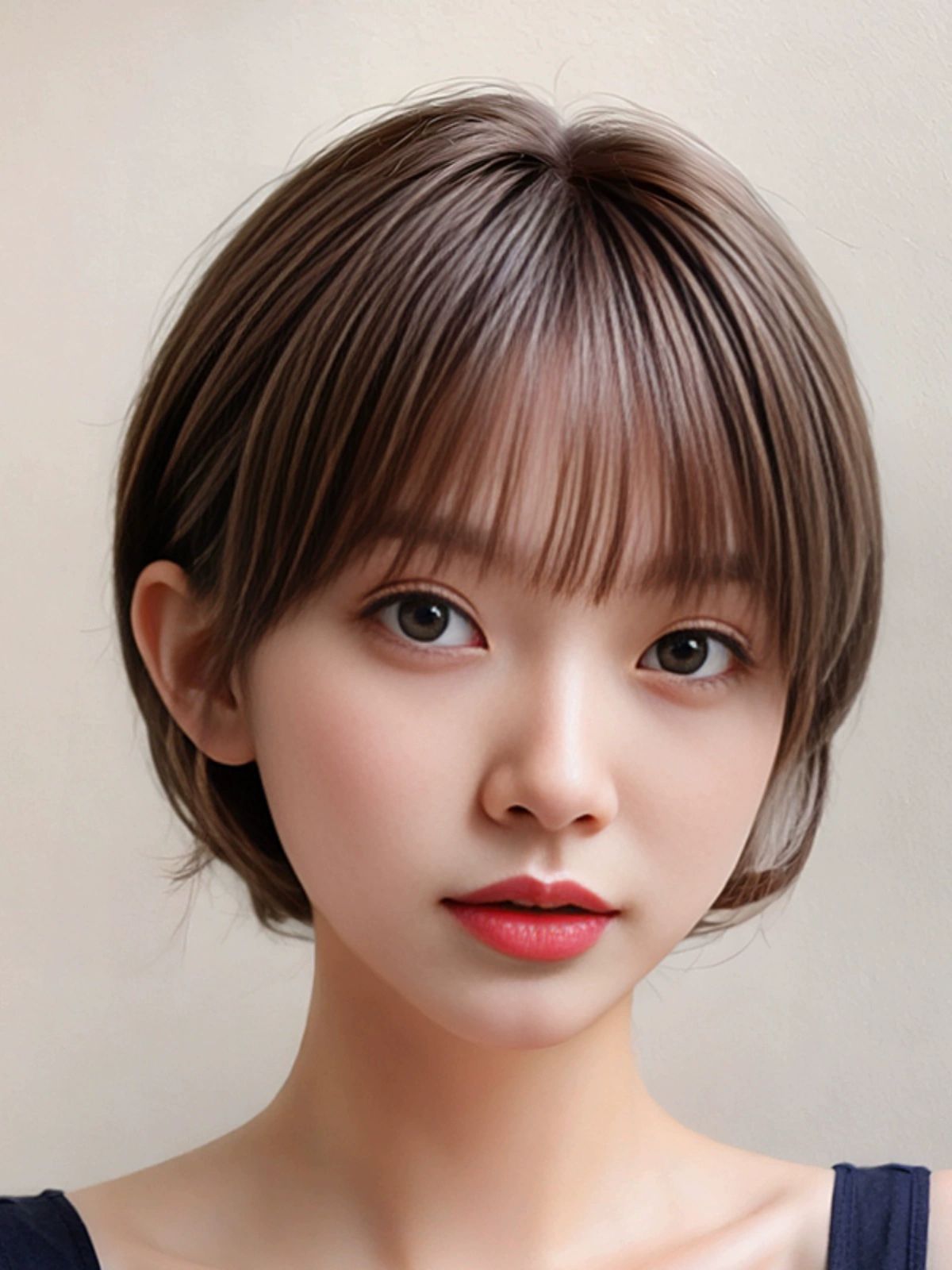 숏컷가발 짧은 머리 통가발 여성 단발 혼합 자연스러운 공연 볼륨 아오키 간호 - 상세 이미지 2