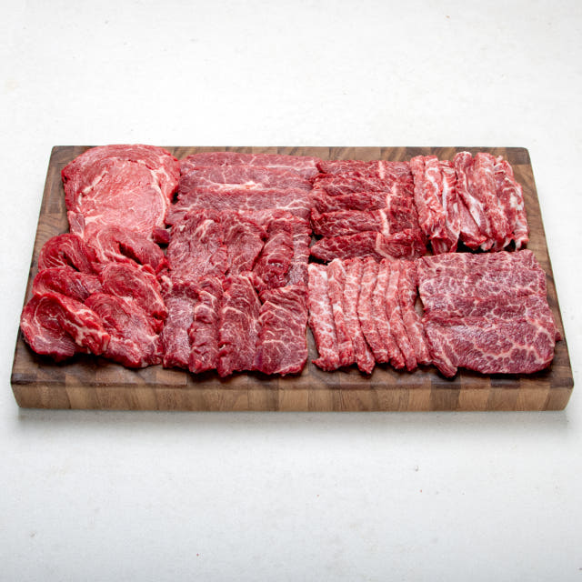 갓성비 소고기 육우 구이 한판 모둠세트 1kg (생와사비, 핑크솔트