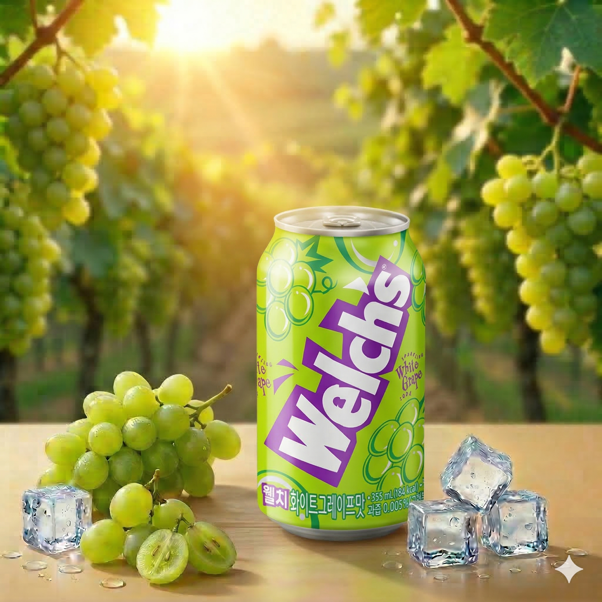 농심 웰치스 청포도, 355ml, 24개 - 상품 이미지