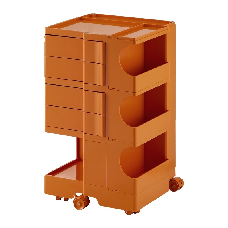 트롤리 수납장 이동식 바퀴형 플라스틱 서랍 오픈선반 화장품 스낵 다용도 정리함 - 상세 이미지 5