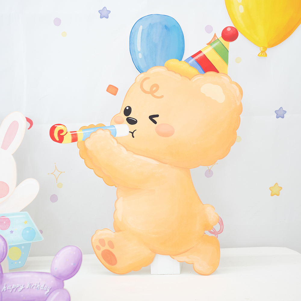[미소쌤] 파티프렌즈 생일파티 세트 생일현수막 올인원 어린이집 포토존 환경구성 가랜드 용품 - 상세 이미지 4